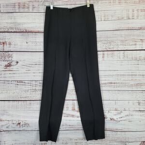 Peresteso Italian Virgin Wool Blend Black Dress Pants Ponte Seamed Size 42 (S)